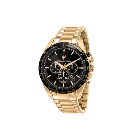 Reloj Maserati Traguardo Hombre Cronógrafo Dorado y Negro R8873612041