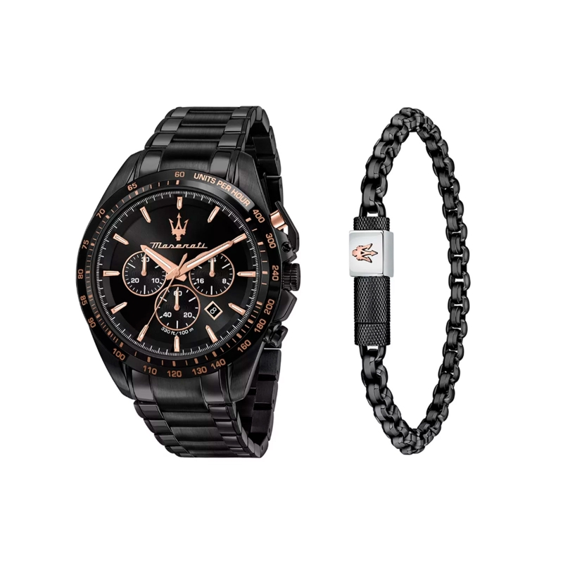 Reloj Maserati Traguardo acero negro hombre R8873612050 Reloj Maserati Traguardo acero negro hombre R8873612050