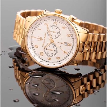 Reloj Maserati de hombre Tradizione de acero dorado R8873646003