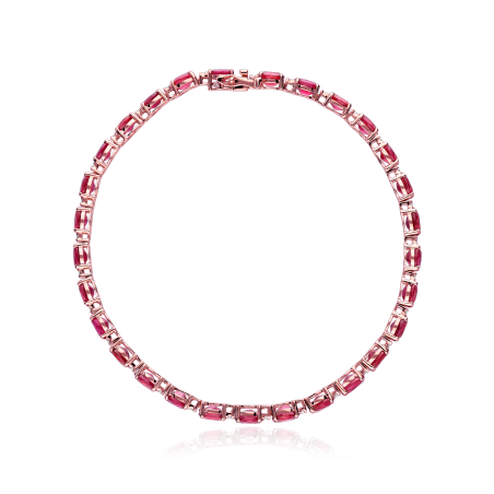 Pulsera Oro Rosa 18k Rubíes y Diamantes "Bleckede"