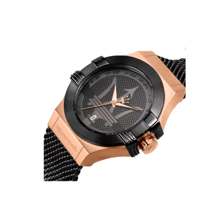 Reloj Maserati Potenza Hombre Negro y Rosado Analógico R8853108010