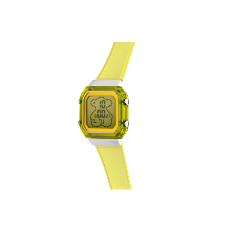 Reloj Tous digital de policarbonato amarillo y acero D-BEAR Fresh 3000130900