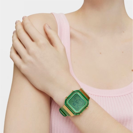 Reloj Tous digital de policarbonato menta y acero IPG dorado D-BEAR Fresh 3000133000