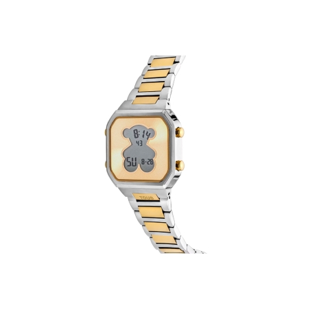 Reloj Tous digital con brazalete de acero SS y acero IPG dorado D-BEAR 3000134600