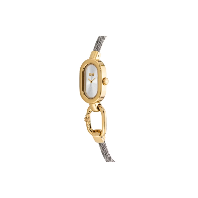 Orologio analogico con bracciale in acciaio color oro Icon Time