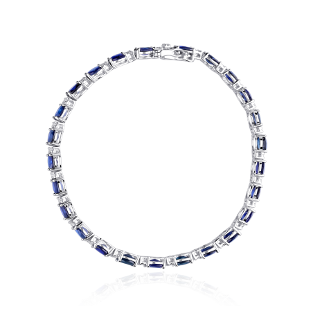 Pulsera Oro 18k zafiros y diamantes 0.46cts "Bleckede"