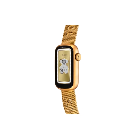 Reloj Tous smartwatch con brazalete acero IPG dorado y caja de aluminio en color IPG dorado T-Band Mesh 3000132200