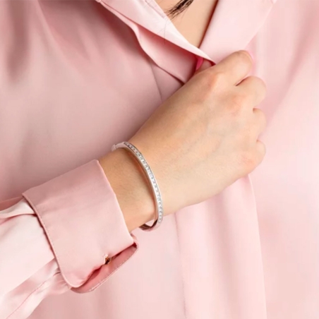 Pulsera Lotus Silver mujer Pure Essential plateada con circonitas LP1782-2/1
