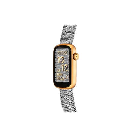 Reloj Tous smartwatch con brazalete de acero y caja de aluminio en color IPG dorado T-Band Mesh 3000132600