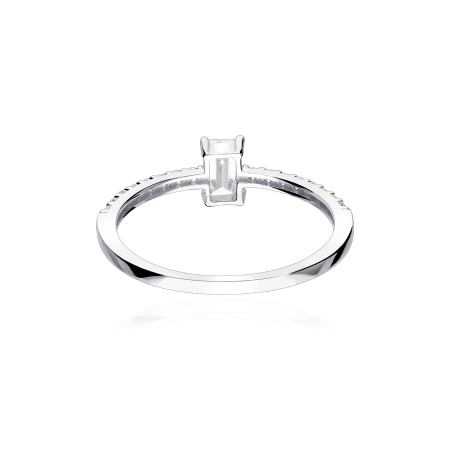 Anillo Oro Blanco 18k Circonitas "Berching"