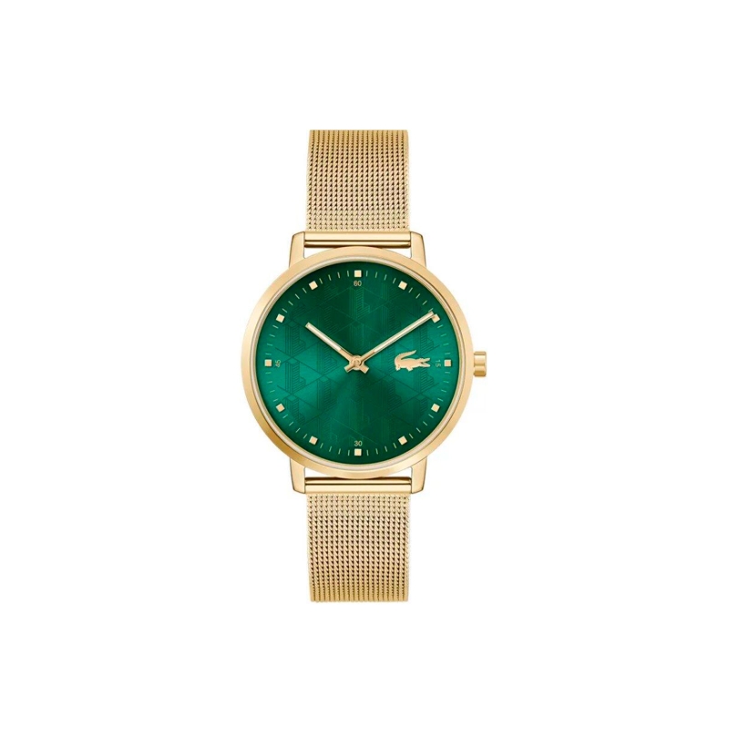 Reloj Lacoste Crocorigin acero Dorado y Verde Analógico Mujer 2001356