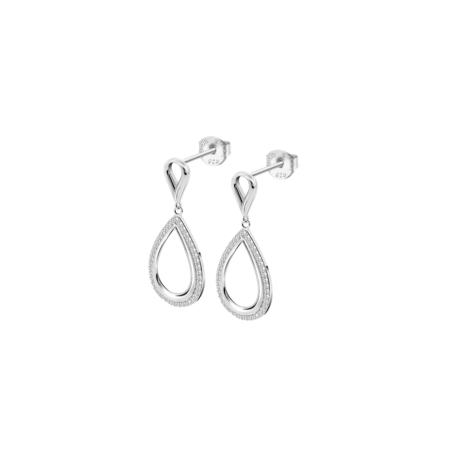 Pendientes Lotus plata con circonitas largos mujer LP3717-4/1