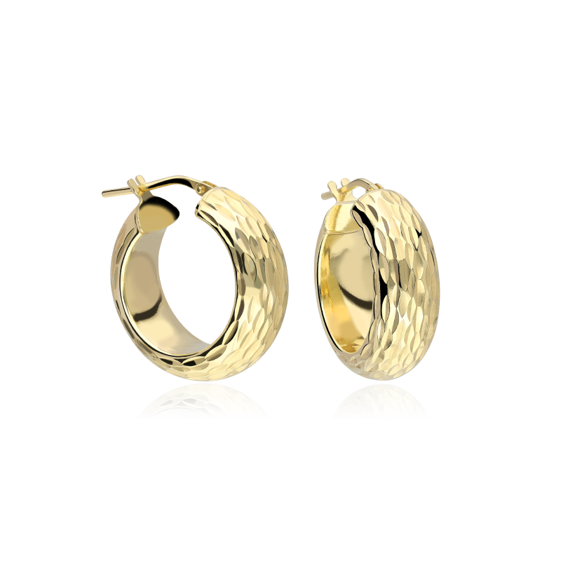 Pendientes plata ley baño Oro 18k "Chill"
