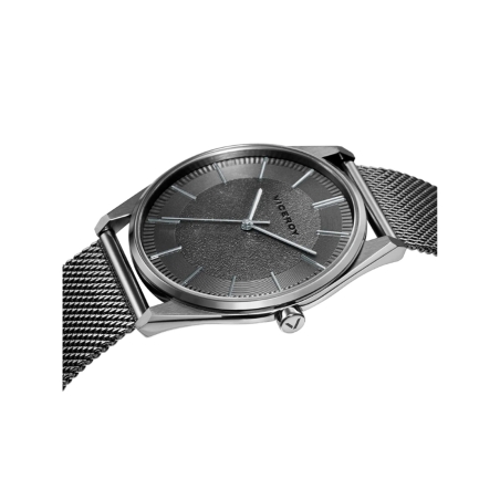 Reloj Viceroy de hombre Dress 3 agujas de acero IP gris y malla milanesa 46809-17