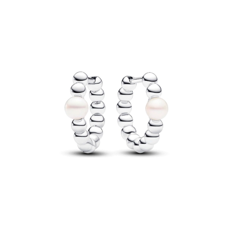 Pendientes Pandora de aro Perlas Cultivadas de Agua Dulce y Cuentas 293178C01