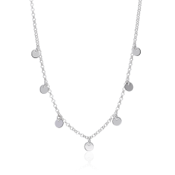 Gargantilla plata de primera ley "Medalla"