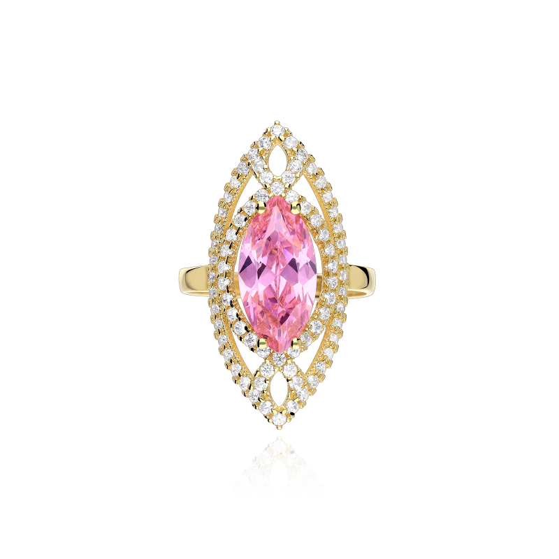 Anillo Lanzadera Oro 18 k Rosa Francia "Bonn"