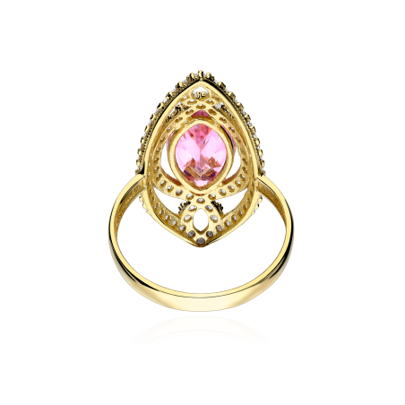 Anillo Lanzadera Oro 18 k Rosa Francia "Bonn"