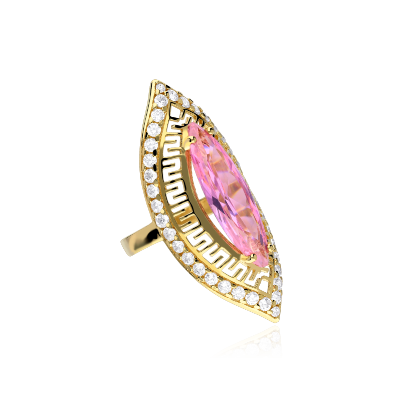 Navachi Orecchini A Cuore Placcati Oro 18k – Rosa E Verde Smalto, Regalo Donna