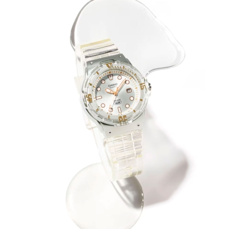 Reloj Casio collection blanco transparente mujer LRW-200HS-7EVEF