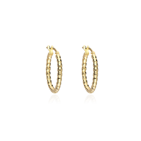 Pendientes plata ley con baño Oro 18k 20mm "Federica"