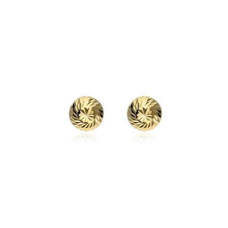 Pendientes Bola tallada Oro 18k 7mm "Bale"