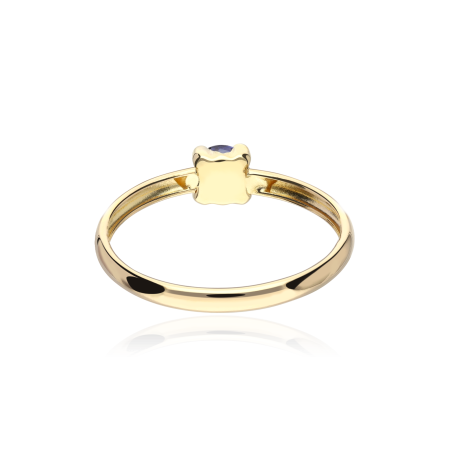 Anillo oro 18k y zafiro 4mm "Four"