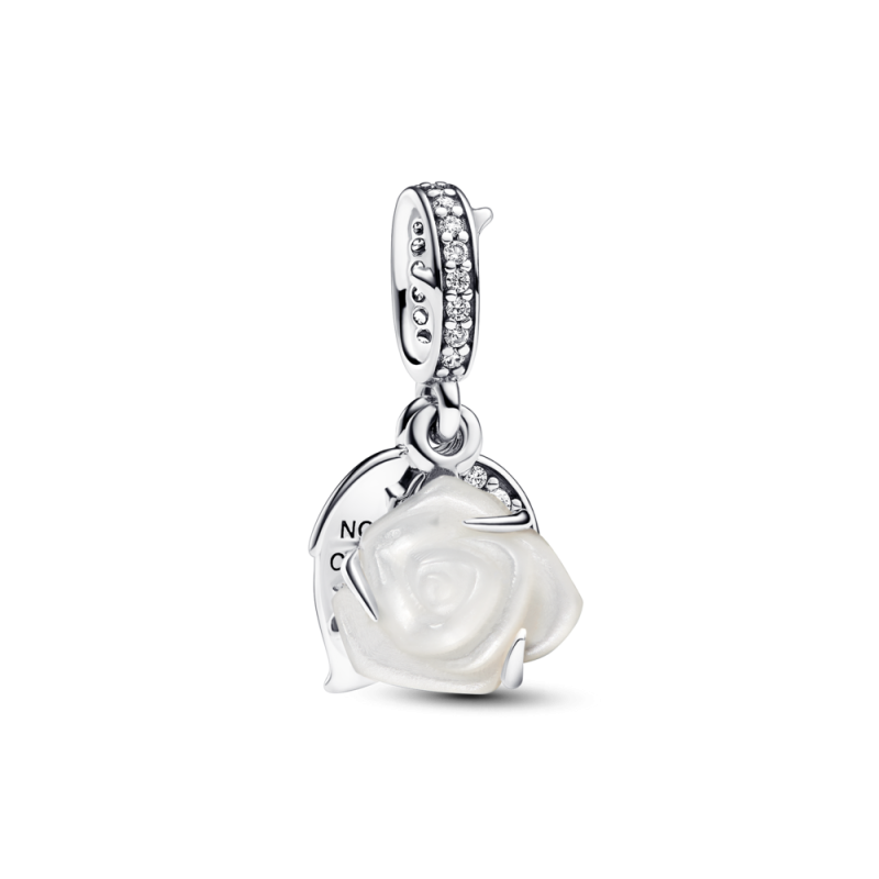 Charm Pandora Colgante Doble Rosa Floreciendo 793200c01 Charm Pandora Colgante Doble Rosa Floreciendo 793200c01