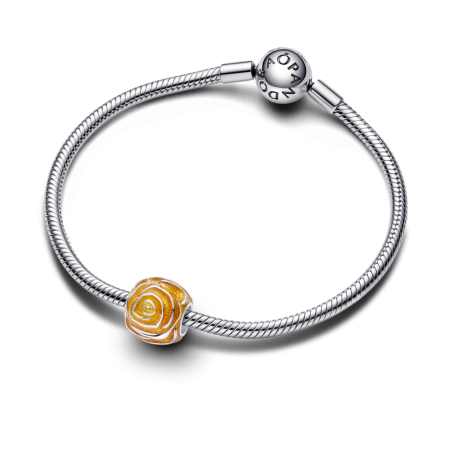 Charm Pandora Rosa Amarilla Floreciendo 793212c02