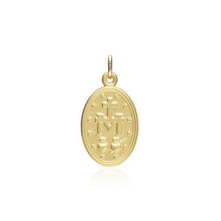 Medalla Oro 18k oval "Virgen Milagrosa"