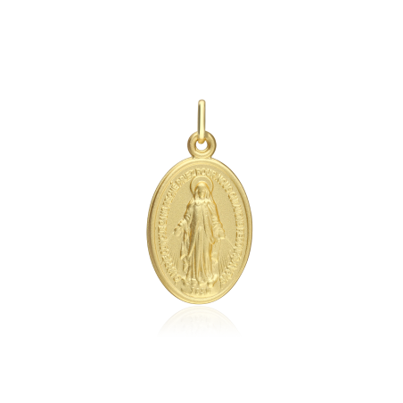 Medalla Oro 18k oval "Virgen Milagrosa"