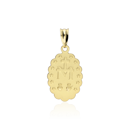 Medalla Oro 18k satinada "Milagrosa"