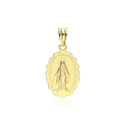 Medalla Oro 18k satinada "Milagrosa"