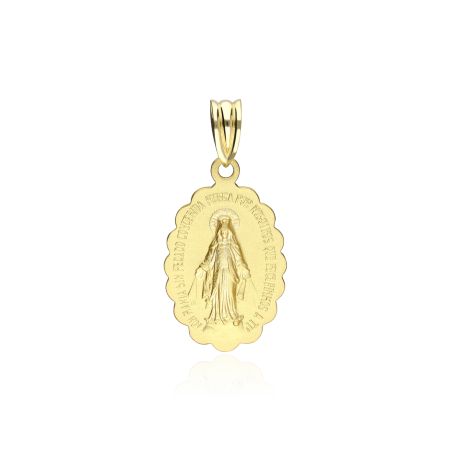 Medalla Oro 18k satinada "Milagrosa"