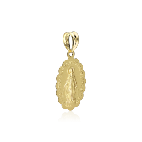 Medalla Oro 18k satinada "Milagrosa"