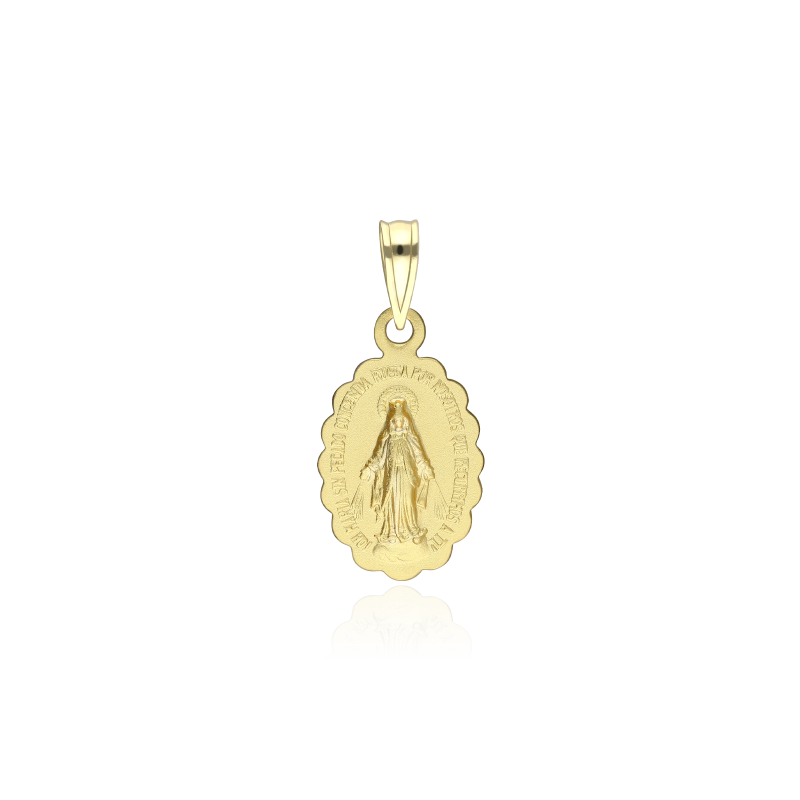 Medalla Oro 18k satinada "Milagrosa"