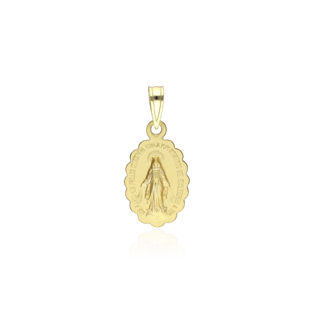 Medalla Oro 18k satinada "Milagrosa"