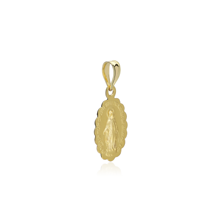 Medalla Oro 18k satinada "Milagrosa"