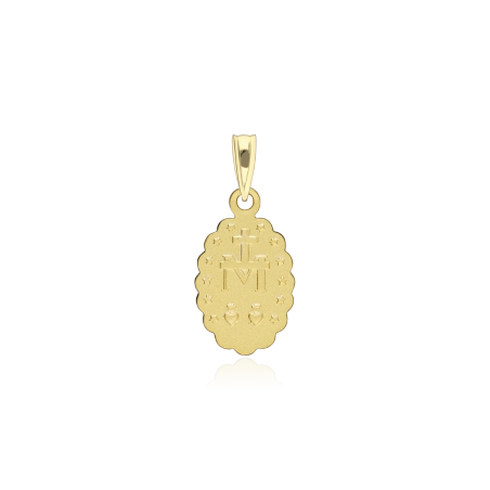 Medalla Oro 18k satinada "Milagrosa"