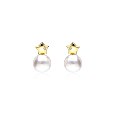 Pendientes Oro 18k y Perlas Cultivadas "Pavese"