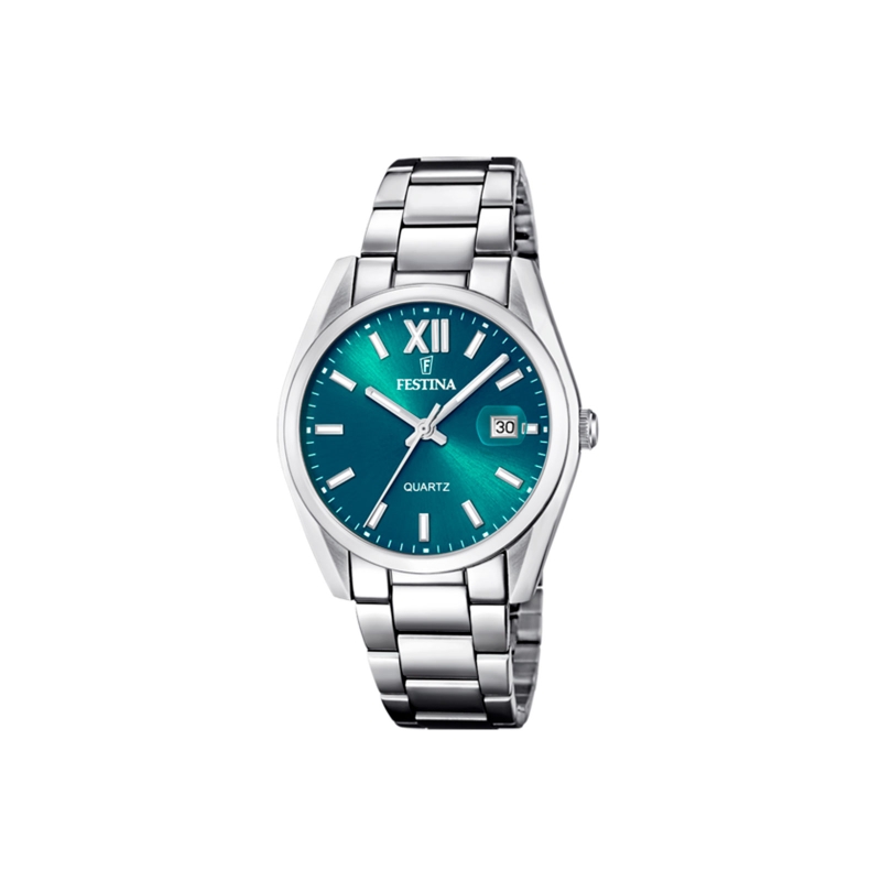 Reloj Festina acero clásico verde hombre F20683/3