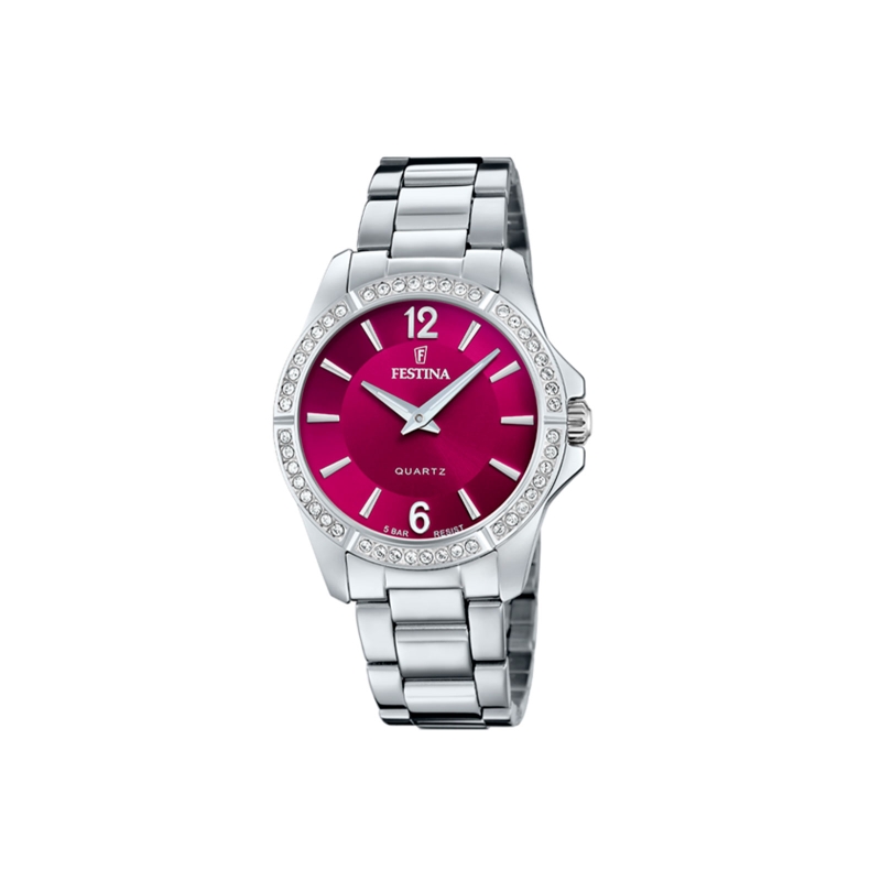 Reloj Festina mujer acero esfera bourdeos F20593/2