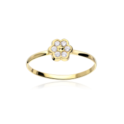 Anillo Oro 18k y circonitas "Flora"