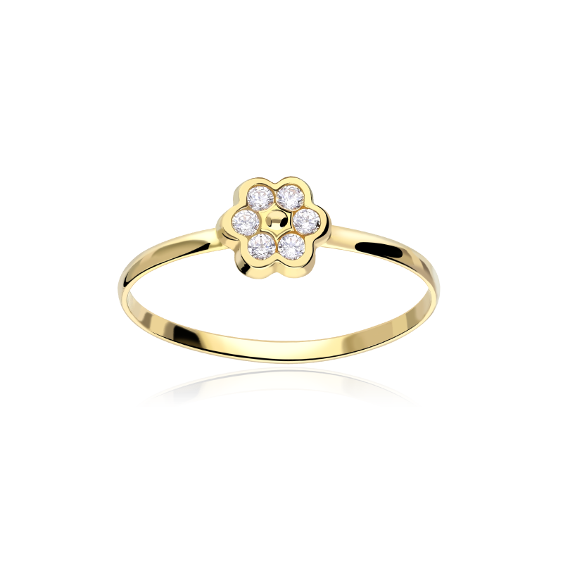 Anillo Oro 18k y circonitas "Flora"