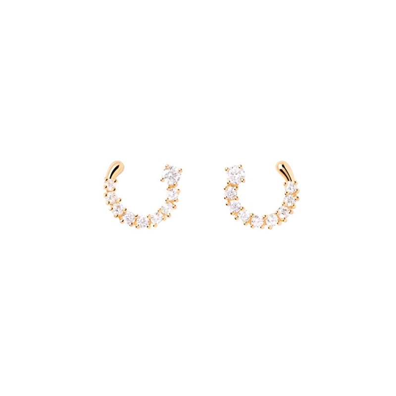 Pendientes Pdpaola Leona plata de ley baño de oro AR01-835-U Pendientes Pdpaola Leona plata de ley baño de oro AR01-835-U