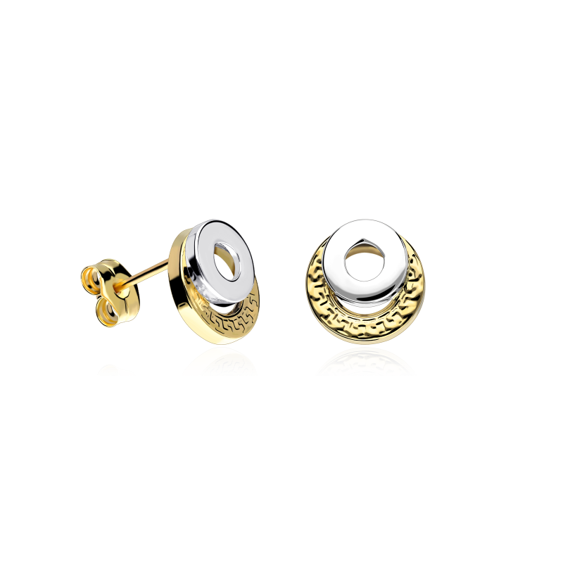 Pendientes Oro Bicolor 18k "Bahir dar"