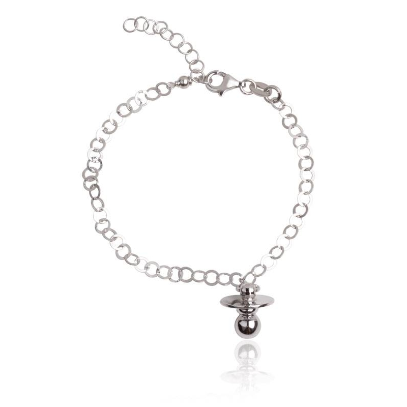 Pulsera "Chupeti" Anillas plata 