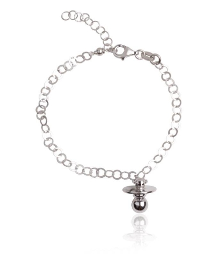 Pulsera "Chupeti" Anillas plata 