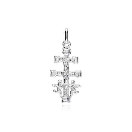 Colgante Cruz Plata De Ley 24mm "Caravaca"