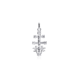 Colgante cruz plata de ley 18mm "Caravaca"